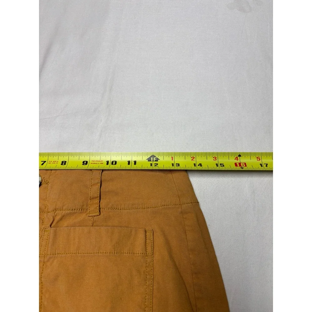 Maeve Anthropologie Mustard Yellow Utility Midi Pencil Skirt Womens XS W26‎ L23